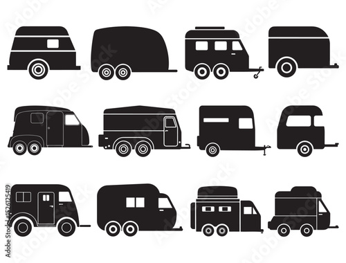 HORSE TRAILER SILHOUETTE