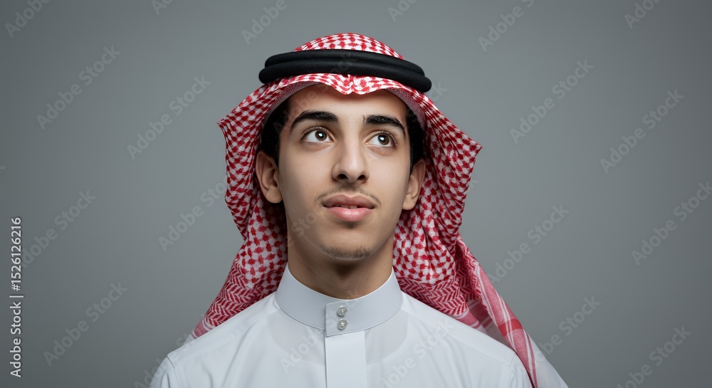 Portrait of a Young Arab Man in Traditional Clothing Portrait of a Young Arab Man in Traditional Clothing