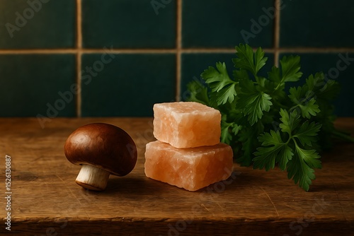 Rustic Culinary Still Life with Foraged Ingredients