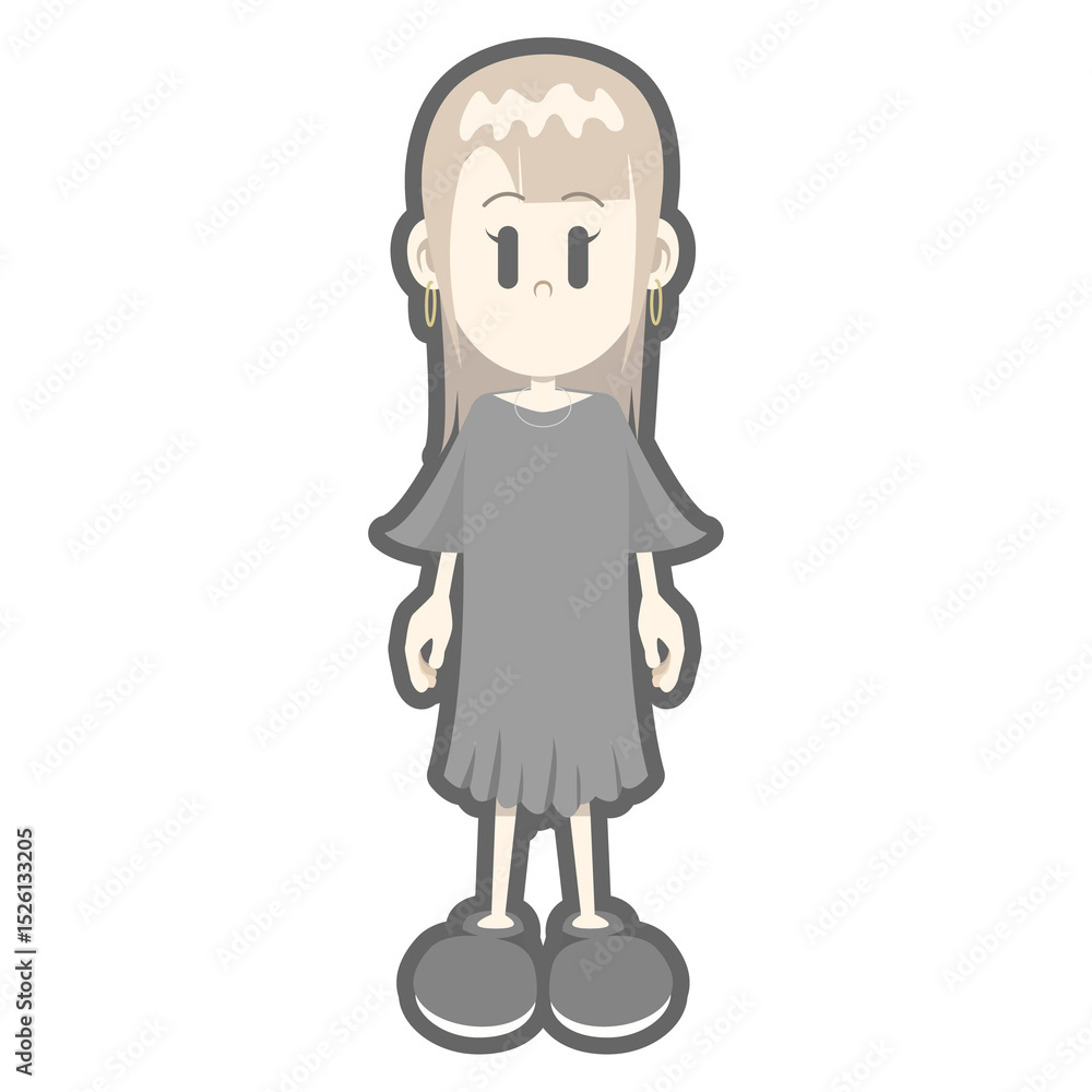 おんなのこ(黒のワンピース) おんなのこ(黒のワンピース)
