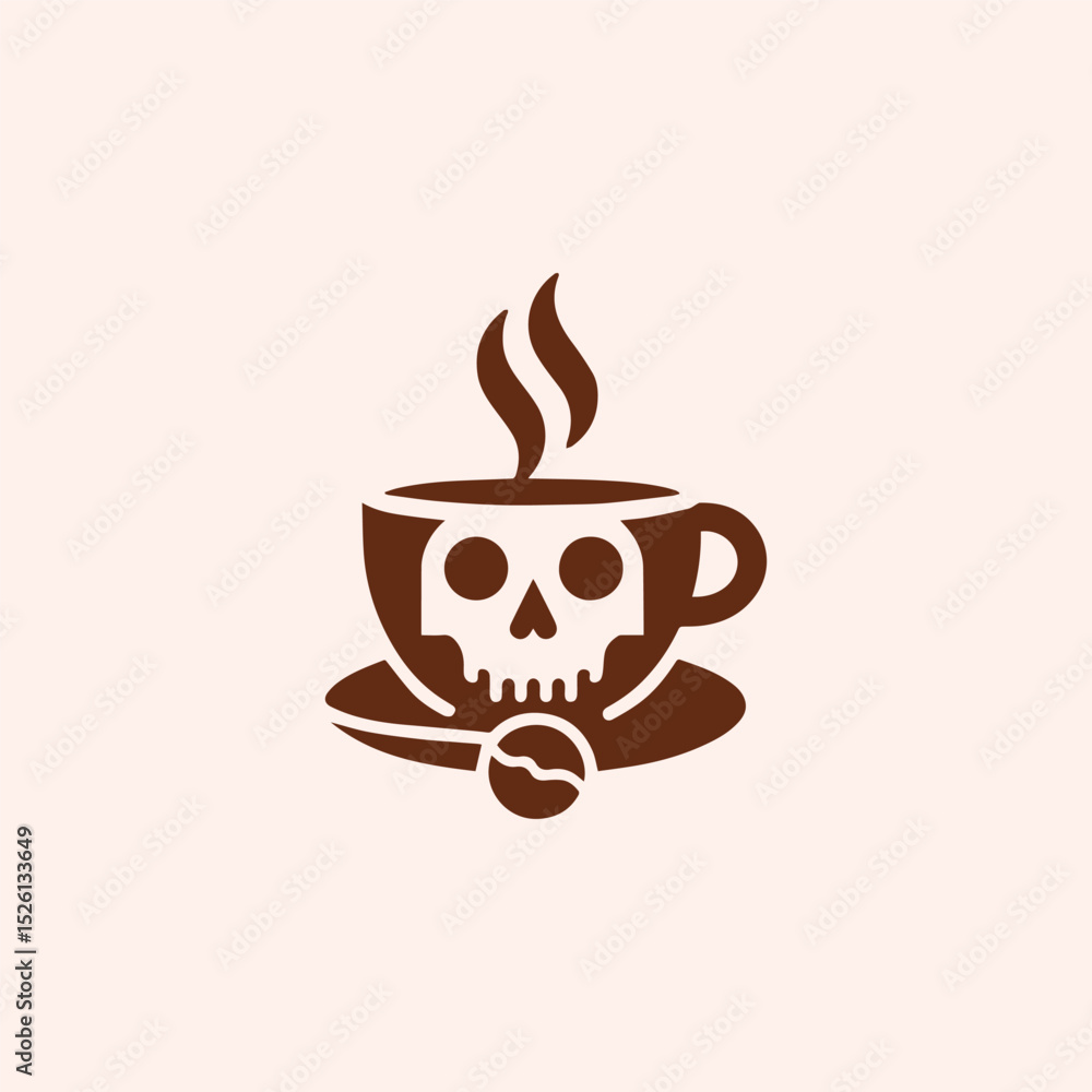 Obraz premium Coffee death logo
