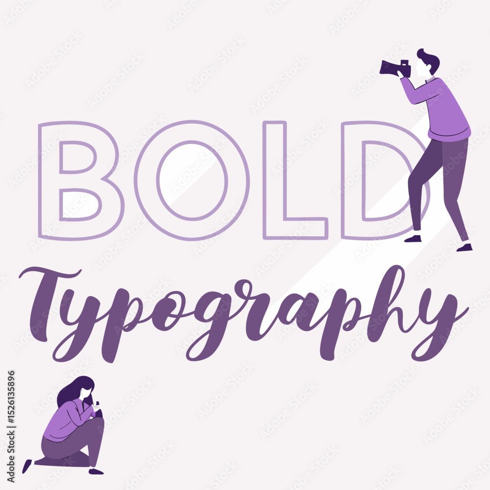 Fototapeta premium Bold Typography Lettering Vector
