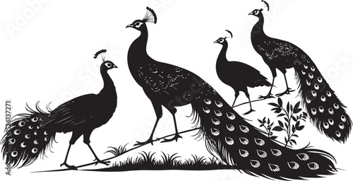 Black and white cartoon stork with a baby, a cute animal illustration silhouette
A charming black and white cartoon stork delivers a baby, a delightful illustration of nature's wild, cute animals