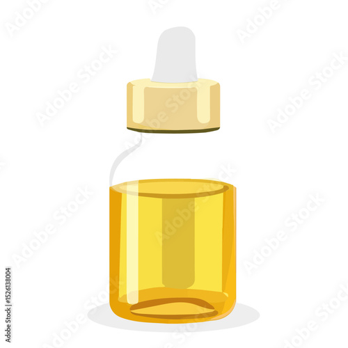 2D flat Cuticle Oil vector illustration, isolated on a white background.