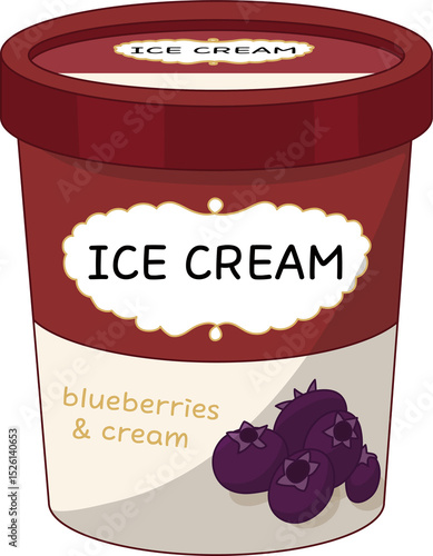 Photos Blueberry and Cream Pint Ice Cream