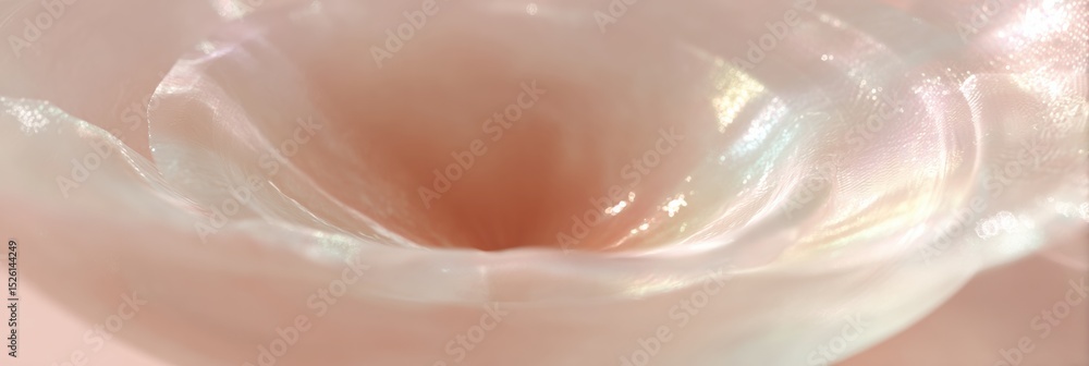 Fototapeta premium Aurora crystal singing bowl in serene temple interior with quantum sound wave visuals for wellness, sound healing therapy, and spiritual energy balance