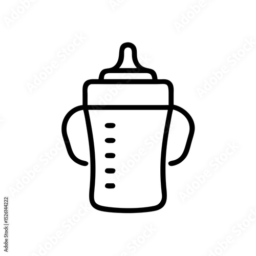 Sippy cup icon on a transparent background  