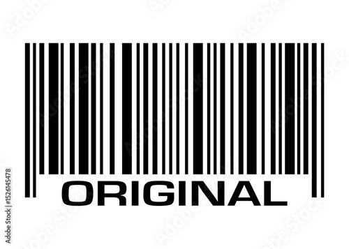 Logo con texto Original en código de barras	