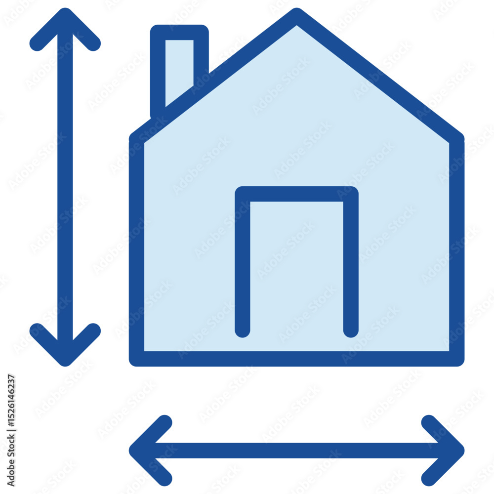 Obraz premium House Size Blue Icon
