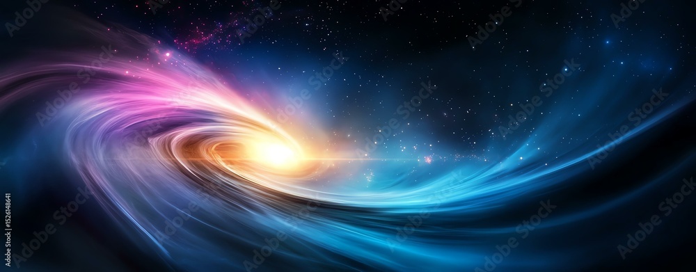Fototapeta premium A stunning cosmic swirl showcasing vibrant colors and celestial beauty in space.