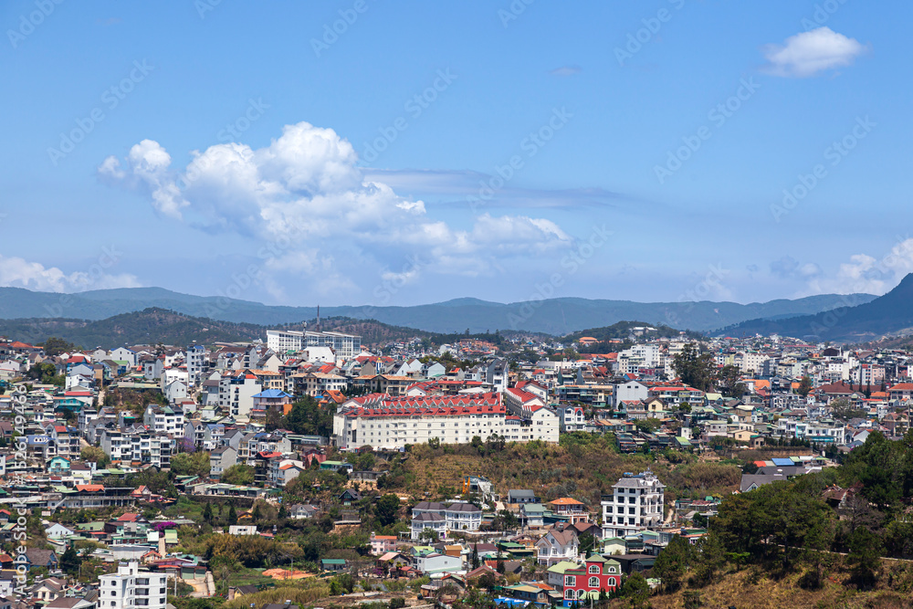 Fototapeta premium View of the town centre of Dalat,Central Highlands,Vietnam,Asia