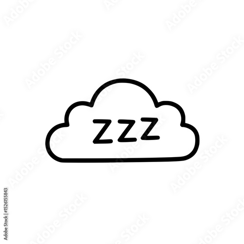 Sleeping Cloud Icon