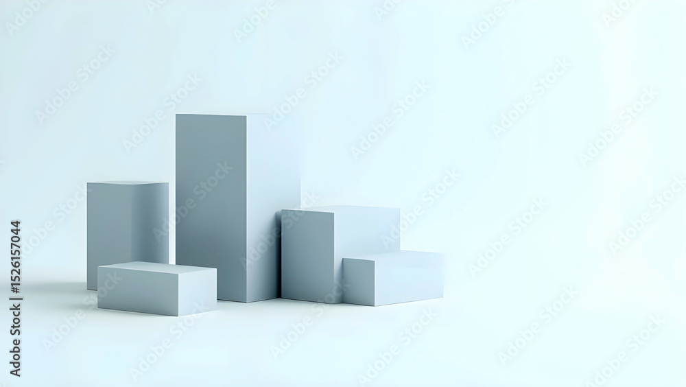 Pale Blue Geometric Forms Minimalist Abstract Composition Pale Blue Geometric Forms Minimalist Abstract Composition