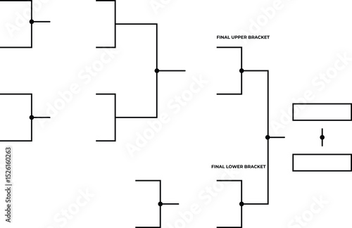 Tournament Bracket upper bracket and lower bracket