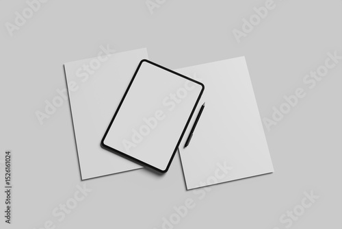 Letterhead and Tablet Mockup