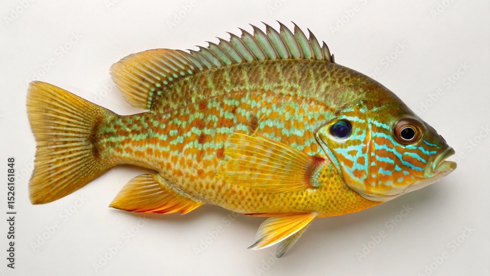 Fototapeta premium Freshwater Sunfish on studio background