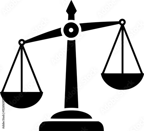 vector of a traditional balance scale