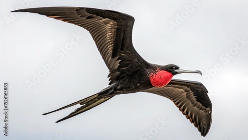 Frigatebird on studio background
