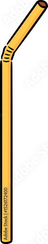 Illustration of plastic straw
