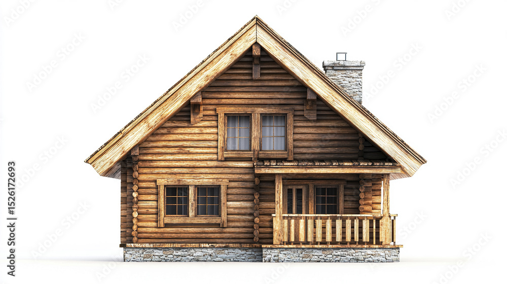 wooden house with rustic design, featuring stone chimney and balcony, exudes warmth and charm wooden house with rustic design, featuring stone chimney and balcony, exudes warmth and charm
