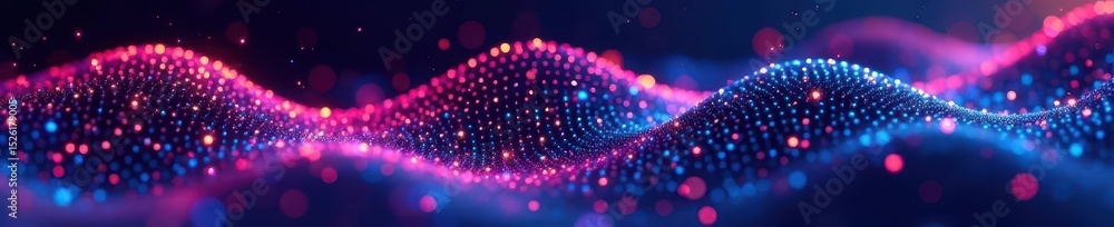 Swirling dotted wave, rhythmic point oscillation, elegant, subtle, technology Swirling dotted wave, rhythmic point oscillation, elegant, subtle, technology