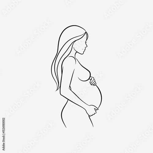 Download high-quality pregnancy vector silhouette for maternity, baby shower, and motherhood designs. Perfect for crafts, printables, and digital art.