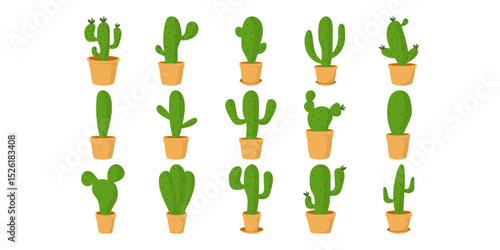 Cactus in Pot Illustration