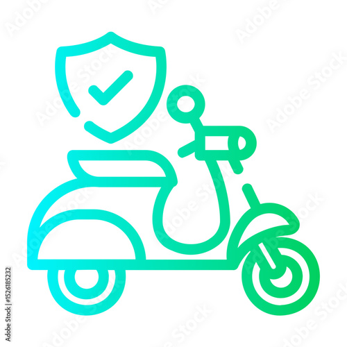 motorcycle insurance Line Gradient Icon