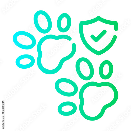 pet insurance Line Gradient Icon