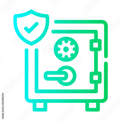 safebox Line Gradient Icon