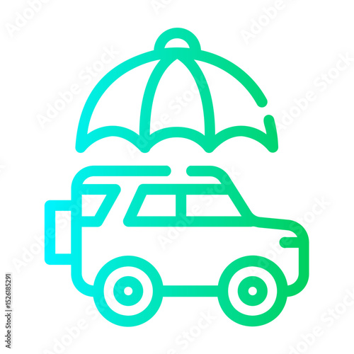 car insurance Line Gradient Icon