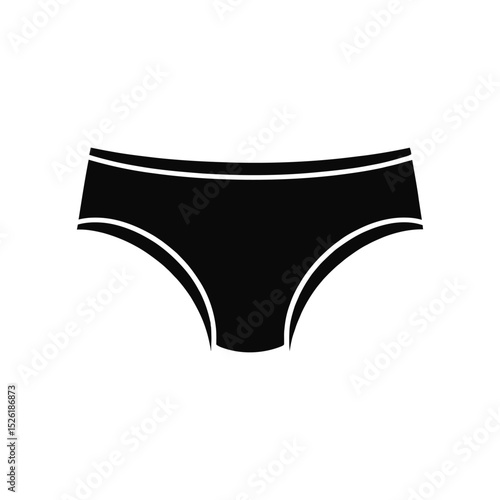 Simple Black Underwear Icon A Minimalist Vector Graphic