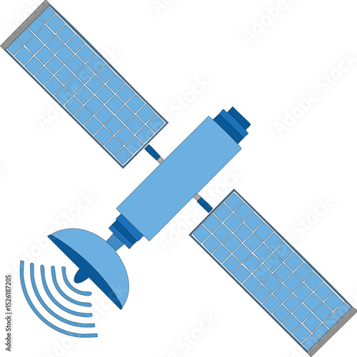satellite space station vector illustration