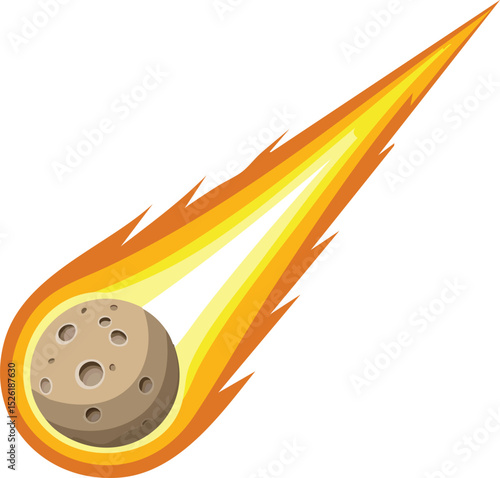 meteor blast vector illustration