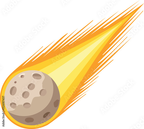 meteor blast vector illustration