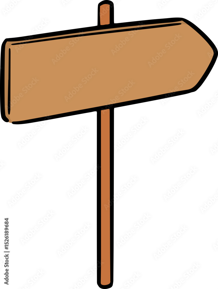 Fototapeta premium Illustration of direction post 