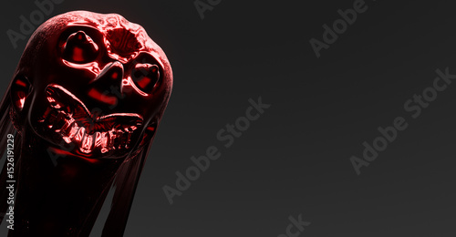 Εκτύπωση καμβά red monster sculture in 3d