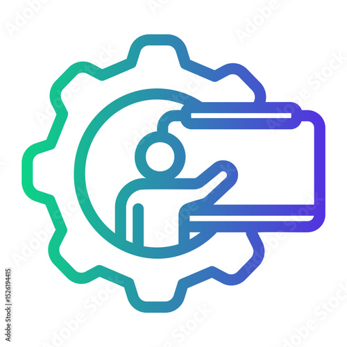 mentorship Line Gradient Icon