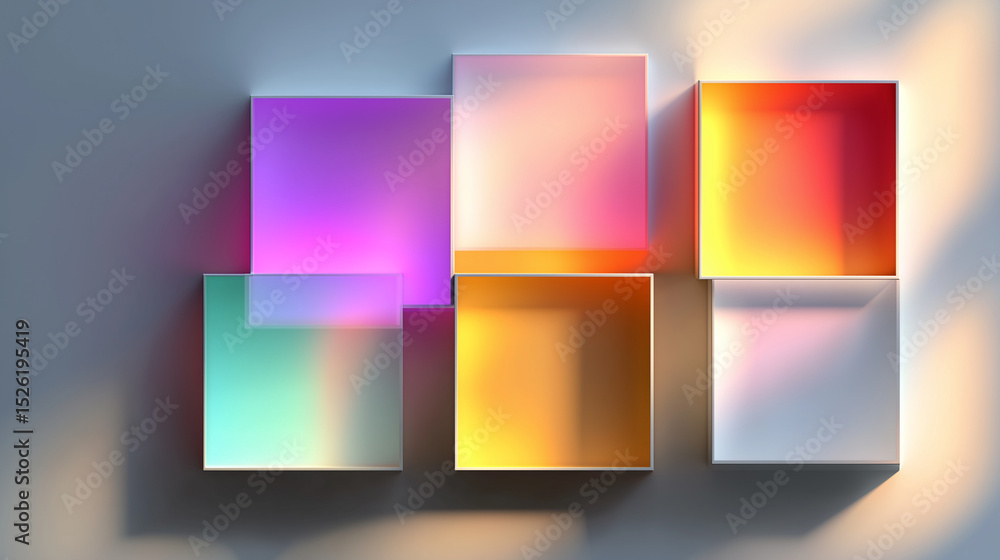 Fototapeta premium Abstract geometric shapes with clean lines, symbolizing modern business innovation and simplicity.