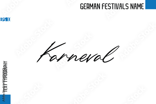 Karneval    -German Festivals Name Stylish Typography Text