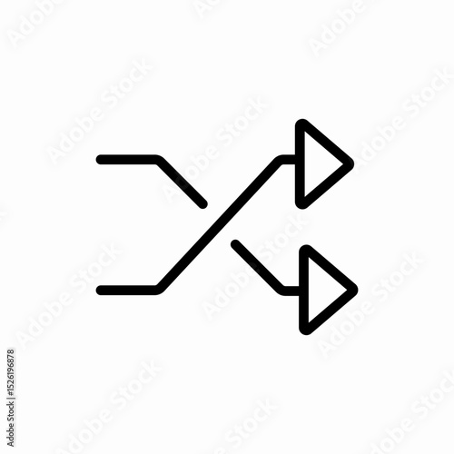 shuffle random mix icon vector sign