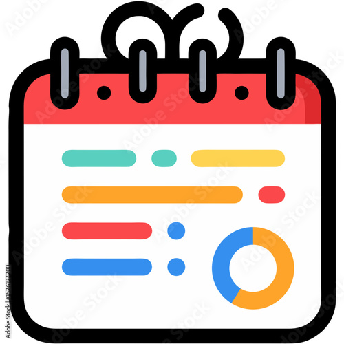 Academic Schedule Icon – Graduation Date on Calendar Illustration