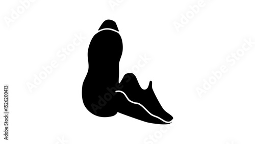 crip walk sign, black isolated silhouette
