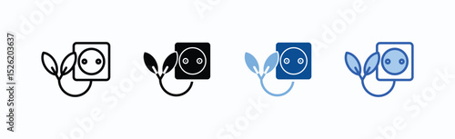 Outlet icon sheet multiple style collection isolated vector