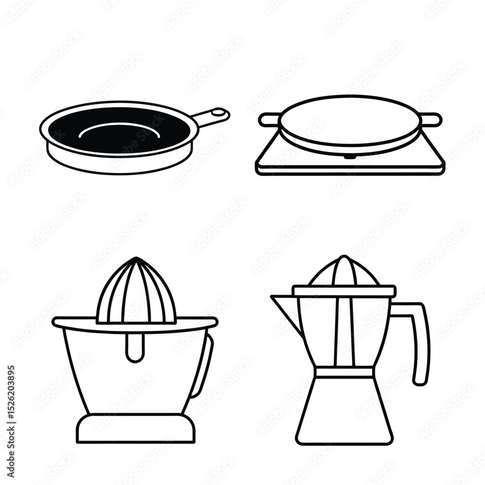 Electric device line art bundle Electric device line art bundle