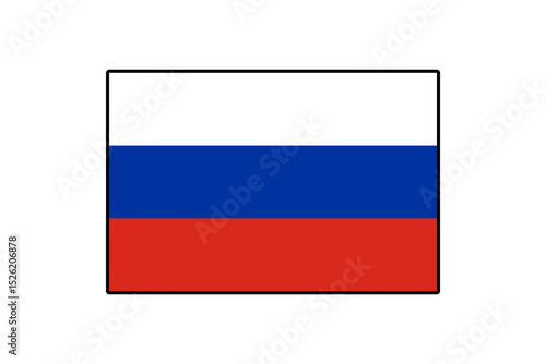 This graphic features the flag of Russia, showcasing its distinctive three horizontal stripes in white, blue, and red, symbolizing the country's heritage and identity. Free Download This graphic features the flag of Russia, showcasing its distinctive three horizontal stripes in white, blue, and red, symbolizing the country's heritage and identity. - GFXLoad