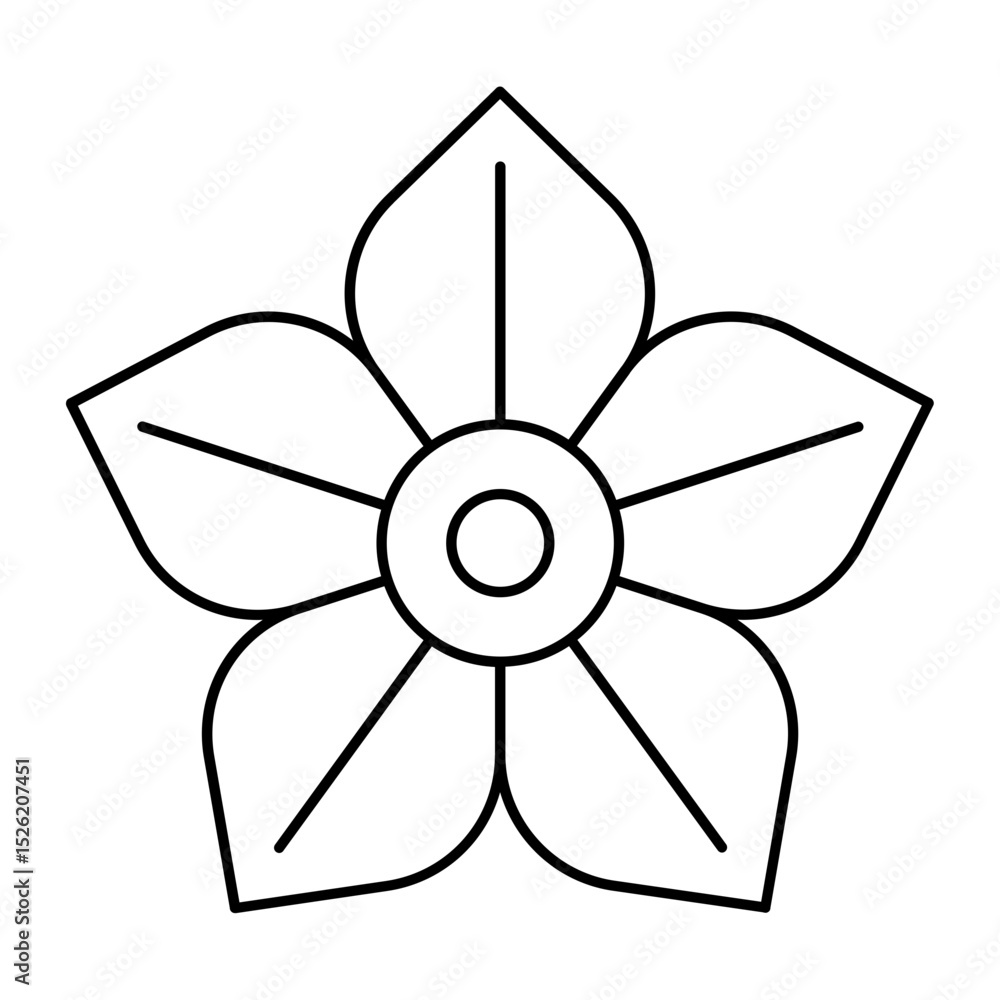 Winter Flower outline icon Winter Flower outline icon