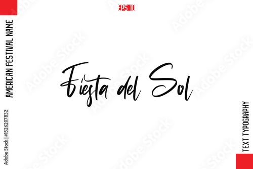 Fiesta del Sol    -American Festivals Name Typography Text
