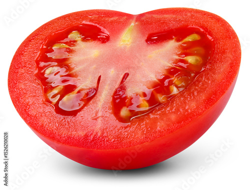 Wallpaper Mural Tomato isolated png. Tomato half on transparent background. Tomato slice png no background. Tomato half  with transparent shadow. Top view. Full depth of field. Torontodigital.ca