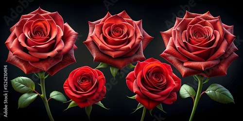 red roses on black background